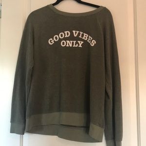 Good Vibes Only Green Long sleeve XL
